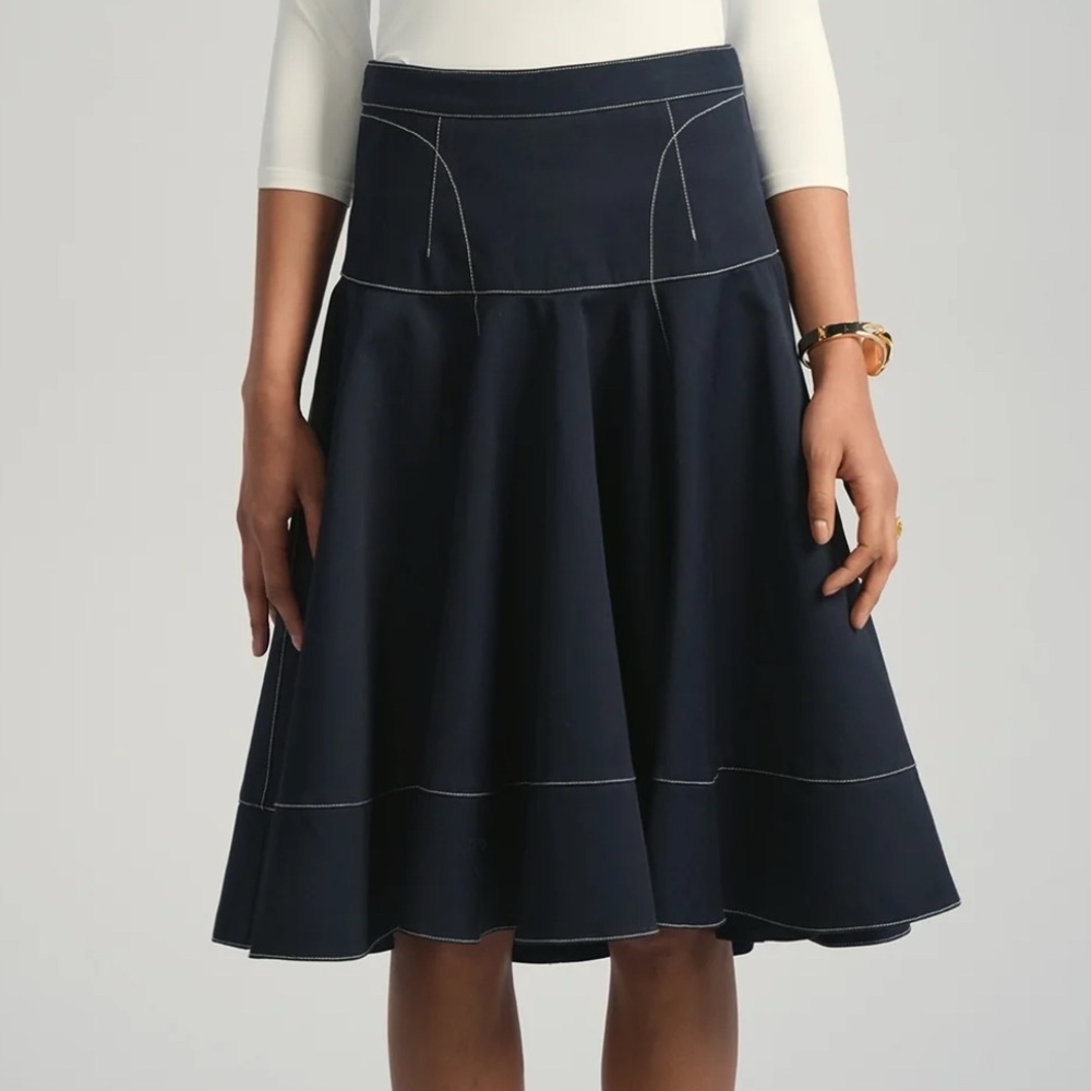 Aleeza Paris - Navy Blue Cotton Skirt!! NWT S